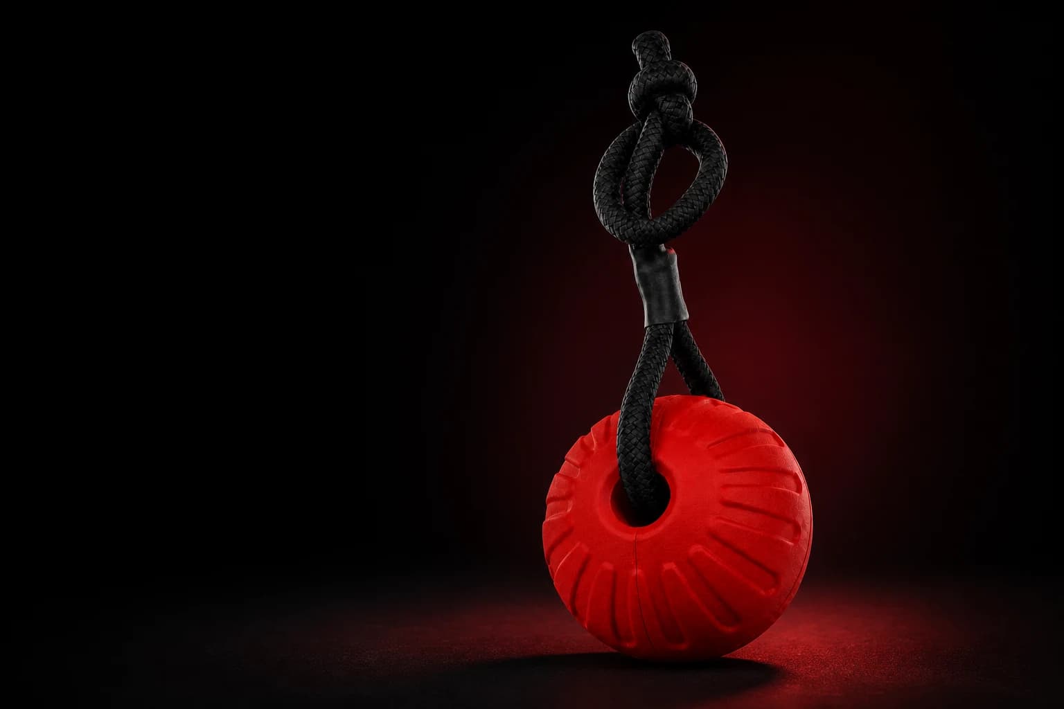 Bola DAX vermelha com corda preta